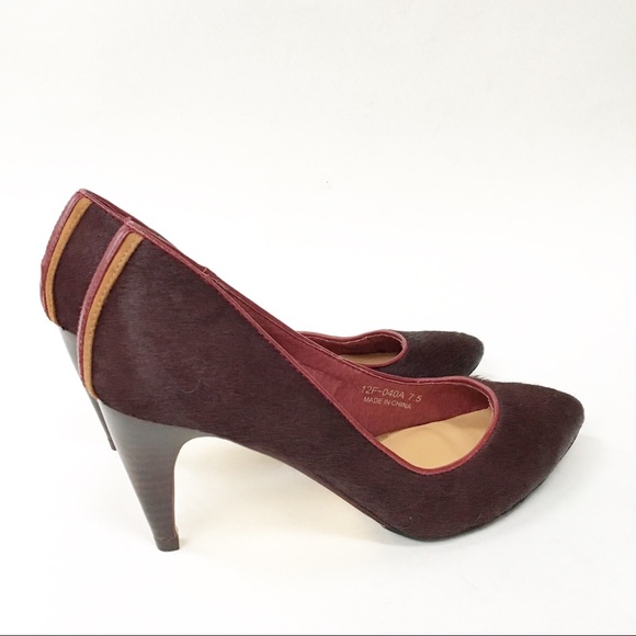Nanette Lepore ‘Play Me’ Pump Wine Calf Hair 7.5 - Picture 8 of 16